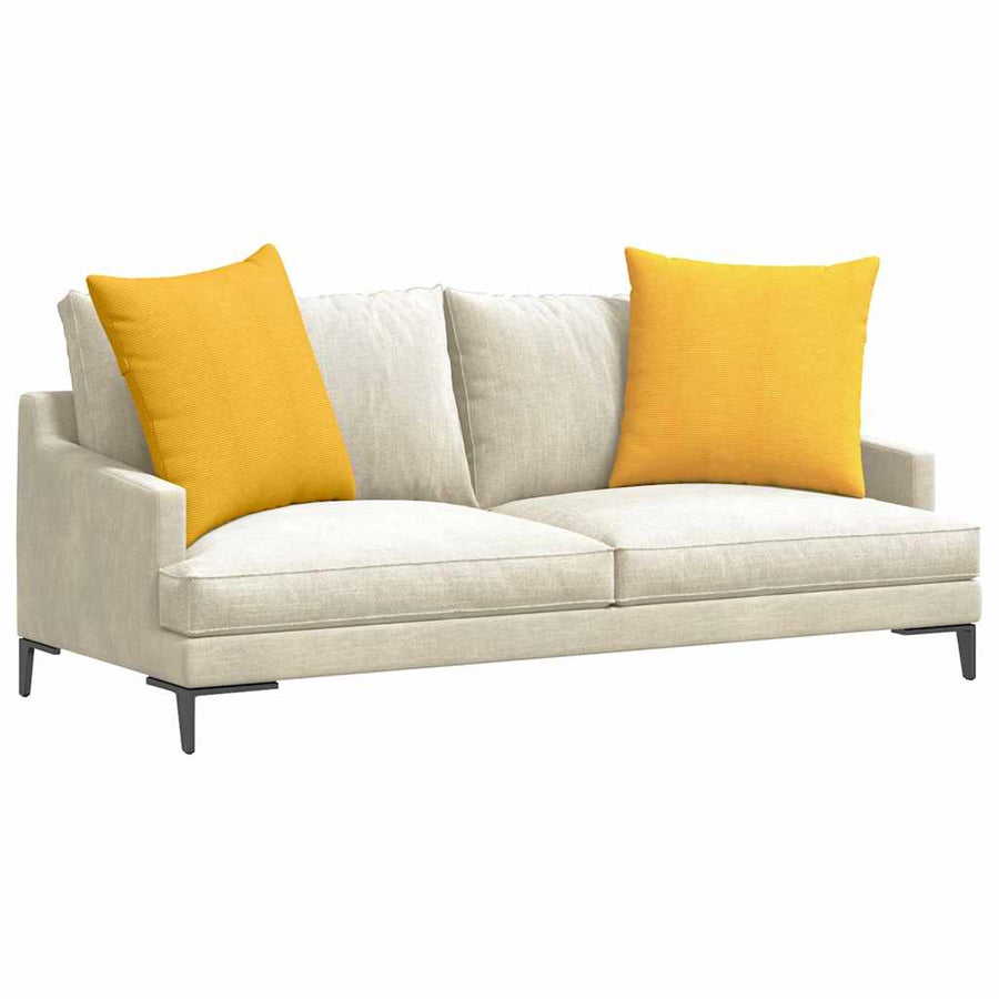 Sofa Kussens 2 pcs Lichtgeel 60 x 60 cm Katoen Stof