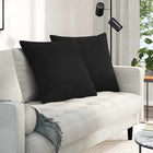 Sofa Cushions 2 pcs Black 80 x 80 cm Fabric