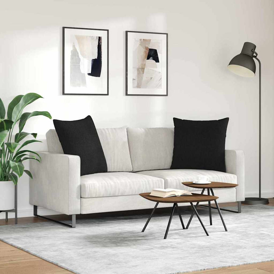 Sofa Kussens Zwart Stof