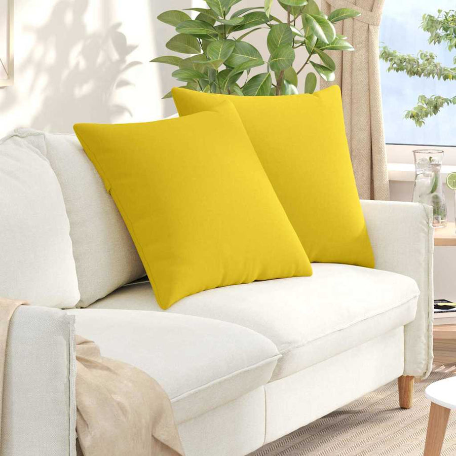 Sofa Kussens Lichtgeel Stof