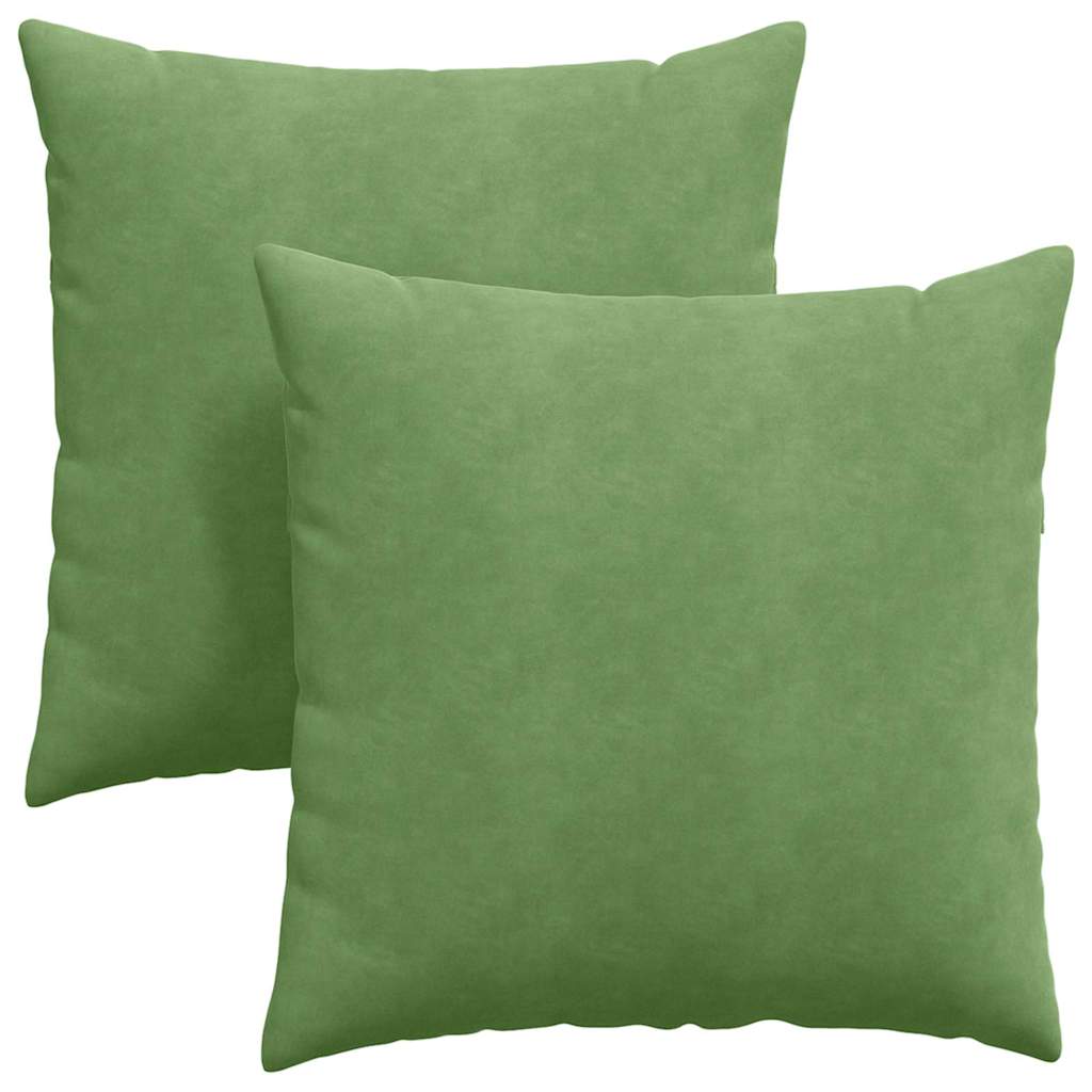 Sofa Kussens 2 Stuks Cordstof Lichtgroen 80 x 80 cm