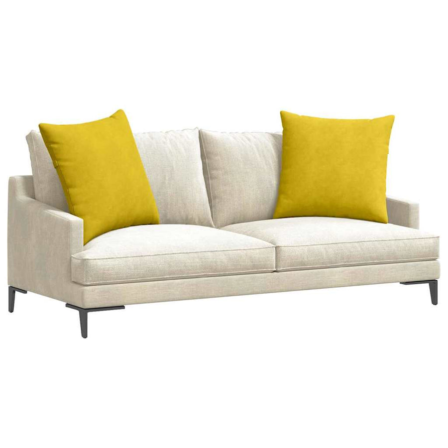 Sofa Kussens 2 pcs Geel 80 x 80 cm Katoen Stof