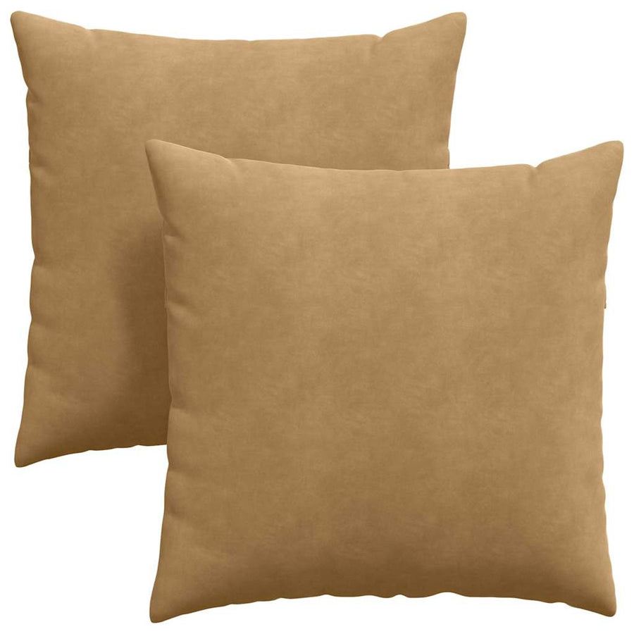 Sofa Kussens 2 pcs Bruin 80 x 80 cm Katoen Stof
