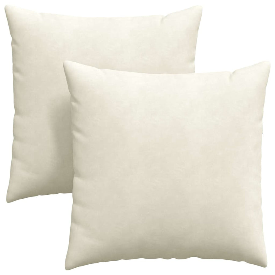 Sofa Kussens 2 pcs Crème 80 x 80 cm Katoen Stof