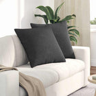 Sofa Cushions 2 pieces Dark Grey 80 x 80 cm Cord Fabric