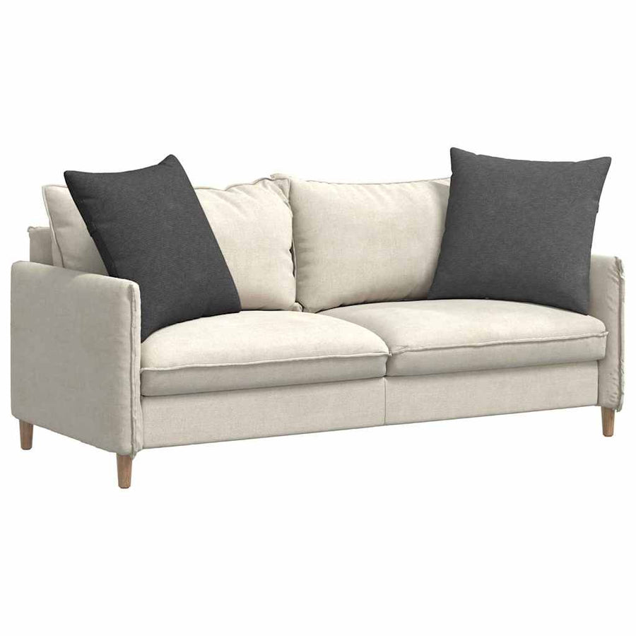 Sofa Kussens 2 pcs Donkergrijs 80 x 80 cm Katoen Stof
