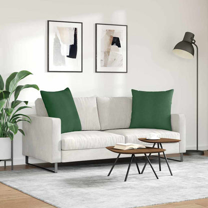 Sofa Kussens 2 pcs Donkergroen 80 x 80 cm Katoen Stof