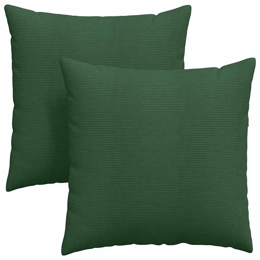 Sofa Kussens 2 pcs Donkergroen 80 x 80 cm Katoen Stof