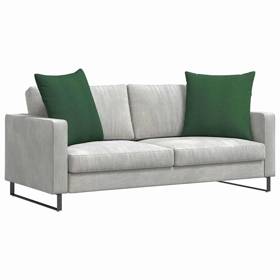 Sofa Kussens 2 pcs Donkergroen 80 x 80 cm Katoen Stof