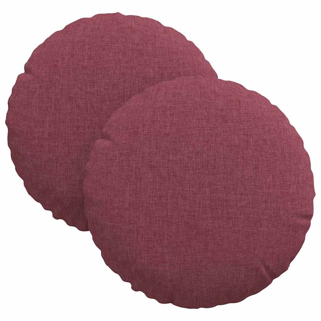 Zitkussens 2 pcs Wijnrood Ø30 x 13 cm Stof