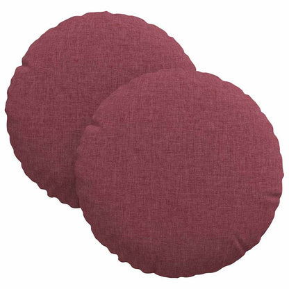 Zitkussens 2 pcs Wijnrood Ø30 x 13 cm Stof