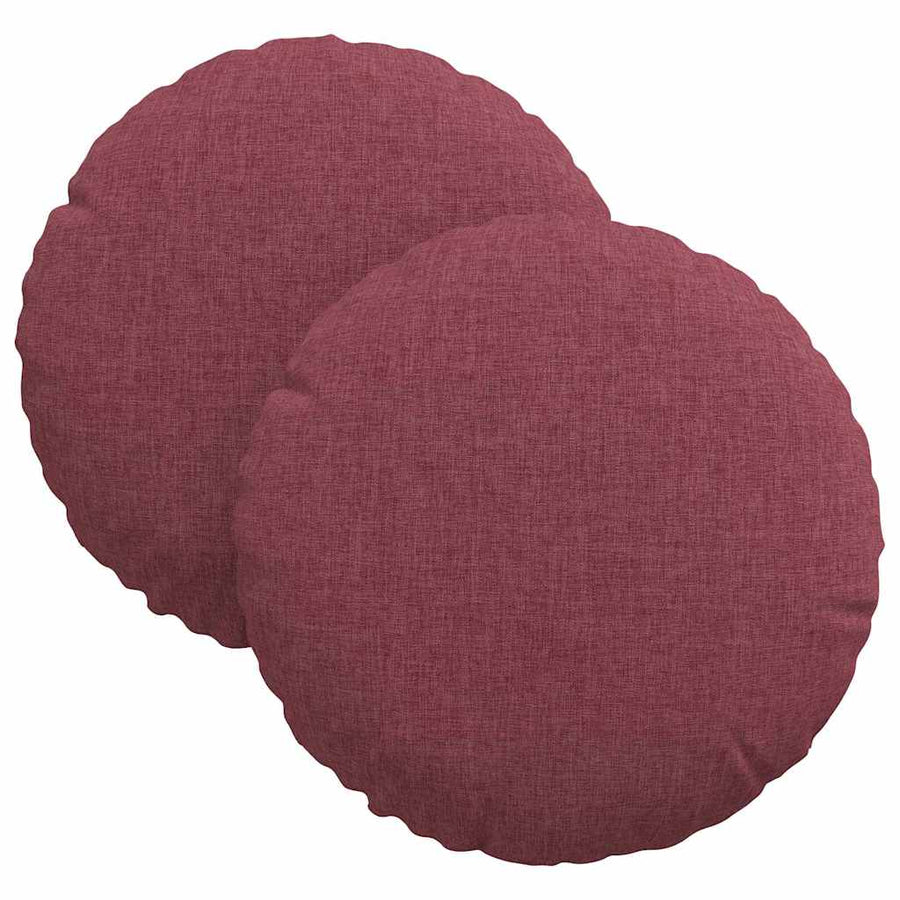 Zitkussens 2 pcs Wijnrood Ø30 x 13 cm Stof