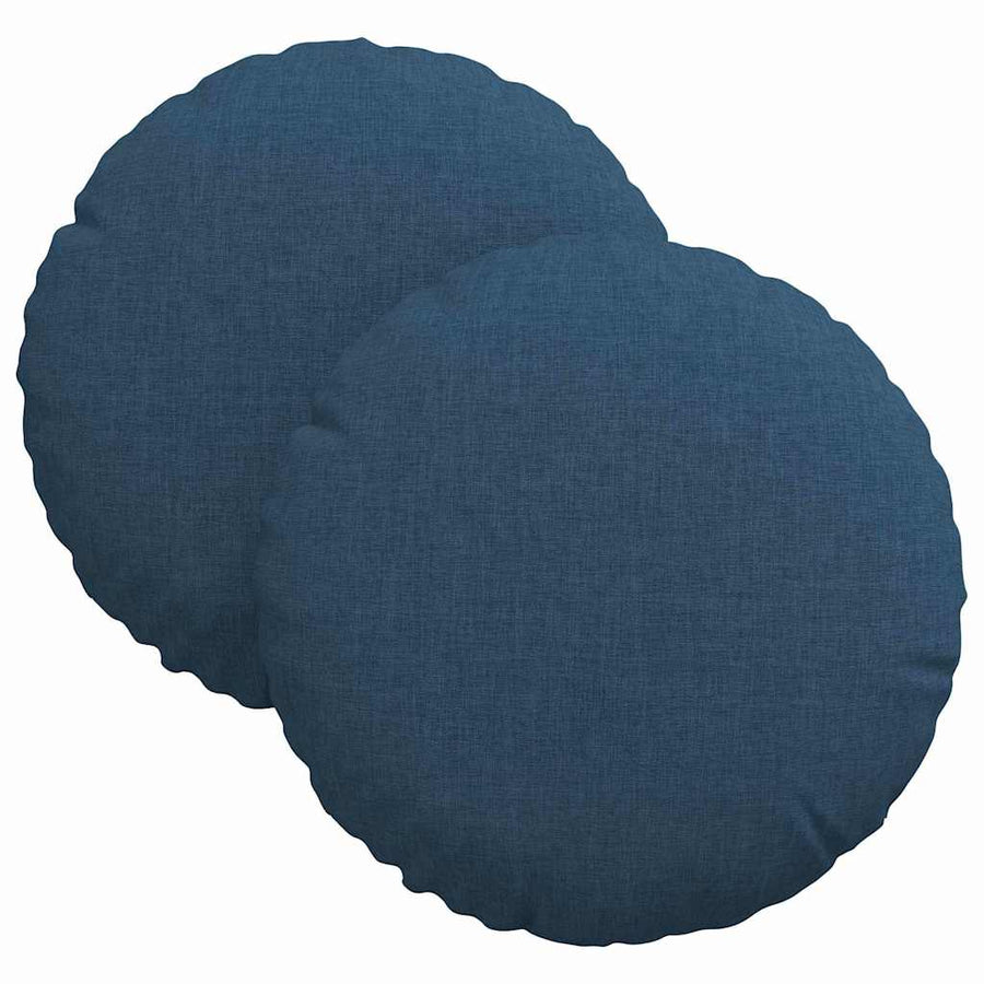 Zitkussens 2 pcs Blauw Ø30 x 13 cm Stof