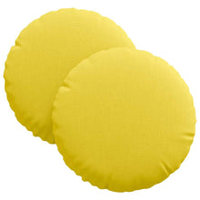 Zitkussens 2 pcs Lichtgeel Ø30 x 13 cm Stof