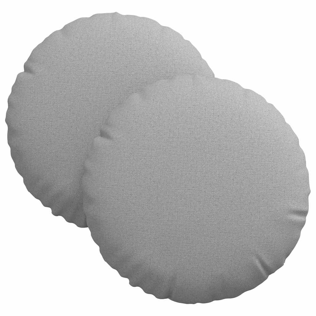 Zitkussens 2 pcs Wolkengrijs Ø30 x 13 cm Stof