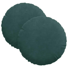 Zitkussens 2 pcs Donkergroen Ø 40 x 13 cm Fluweel