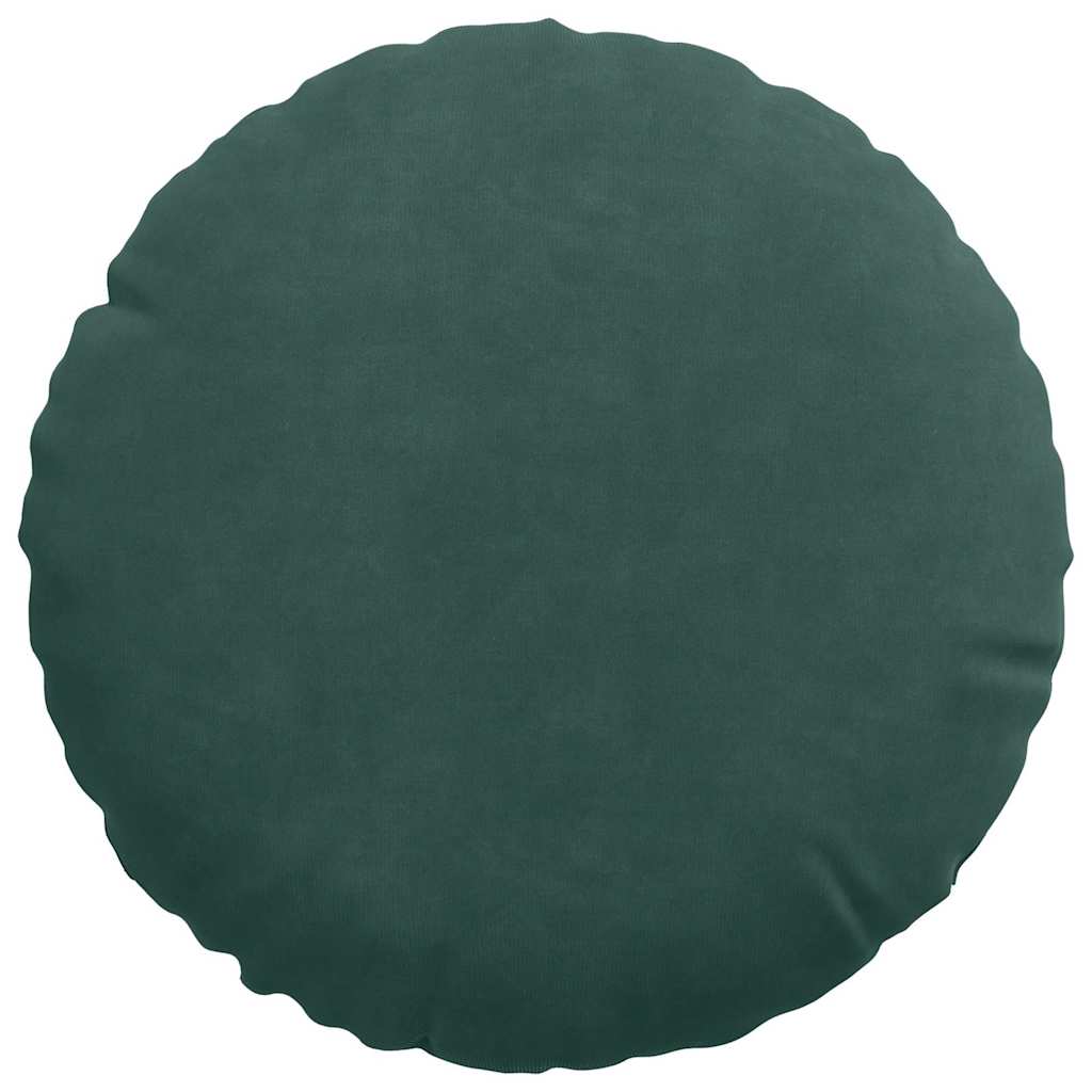Zitkussens 2 pcs Donkergroen Ø 40 x 13 cm Fluweel