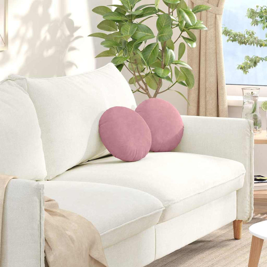 Zitkussens 2 pcs Roze Ø 40 x 13 cm Fluweel