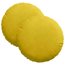 Zitkussens 2 pcs Geel Ø 40 x 13 cm Fluweel