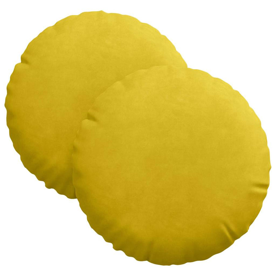 Zitkussens 2 pcs Geel Ø 40 x 13 cm Fluweel