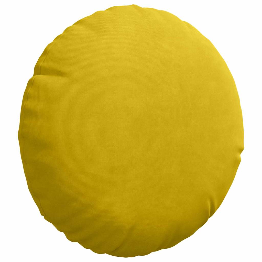 Zitkussens 2 pcs Geel Ø 40 x 13 cm Fluweel