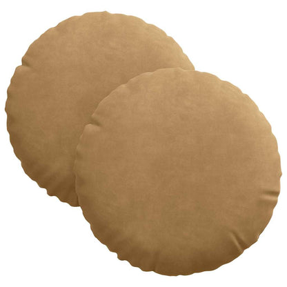 Zitkussens 2 pcs Bruin Ø 40 x 13 cm Fluweel