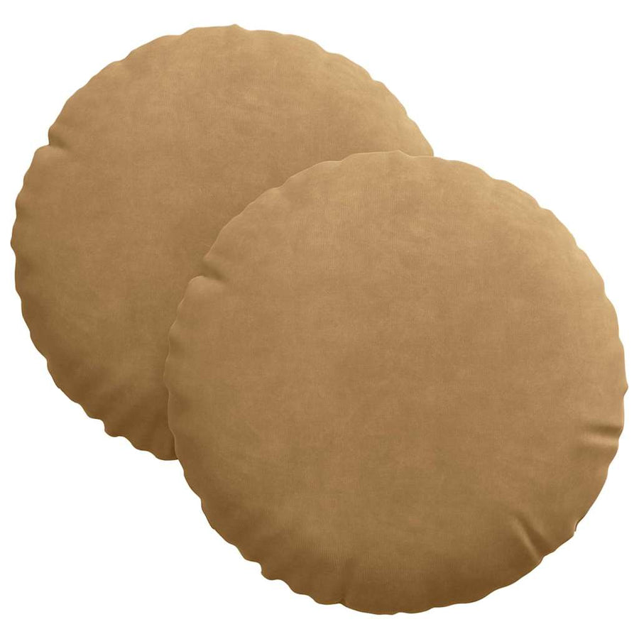 Zitkussens 2 pcs Bruin Ø 40 x 13 cm Fluweel