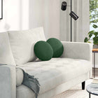 Seat Cushions 2 pcs Dark Green Ø 30 cm Cotton Fabric