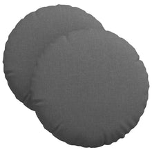 Zitkussens 2 pcs Donkergrijs Ø40 x 13 cm Stof