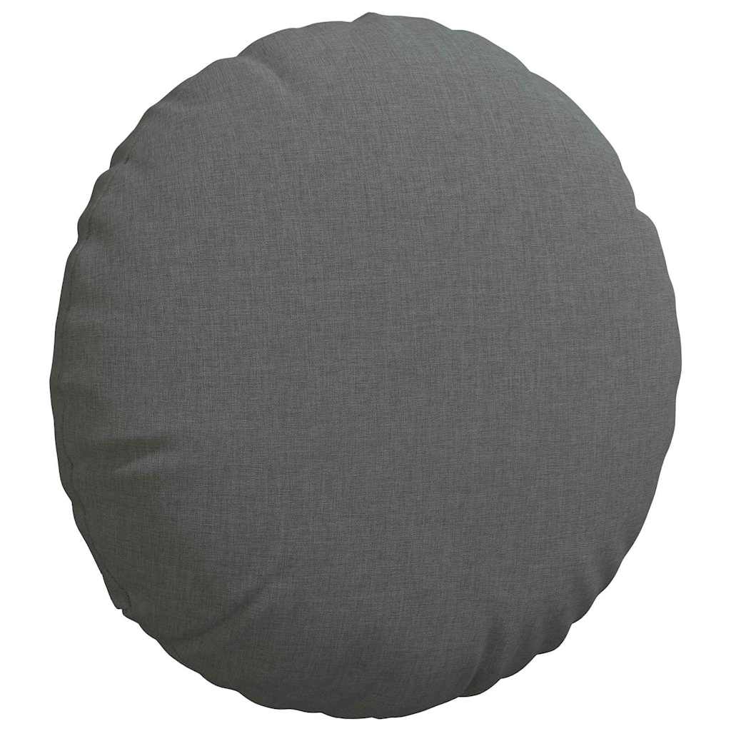 Zitkussens 2 pcs Donkergrijs Ø40 x 13 cm Stof