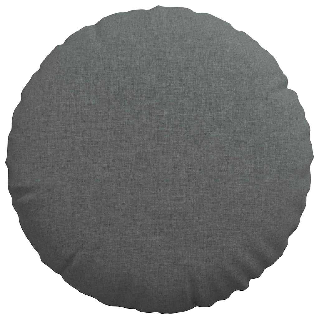 Zitkussens 2 pcs Donkergrijs Ø40 x 13 cm Stof