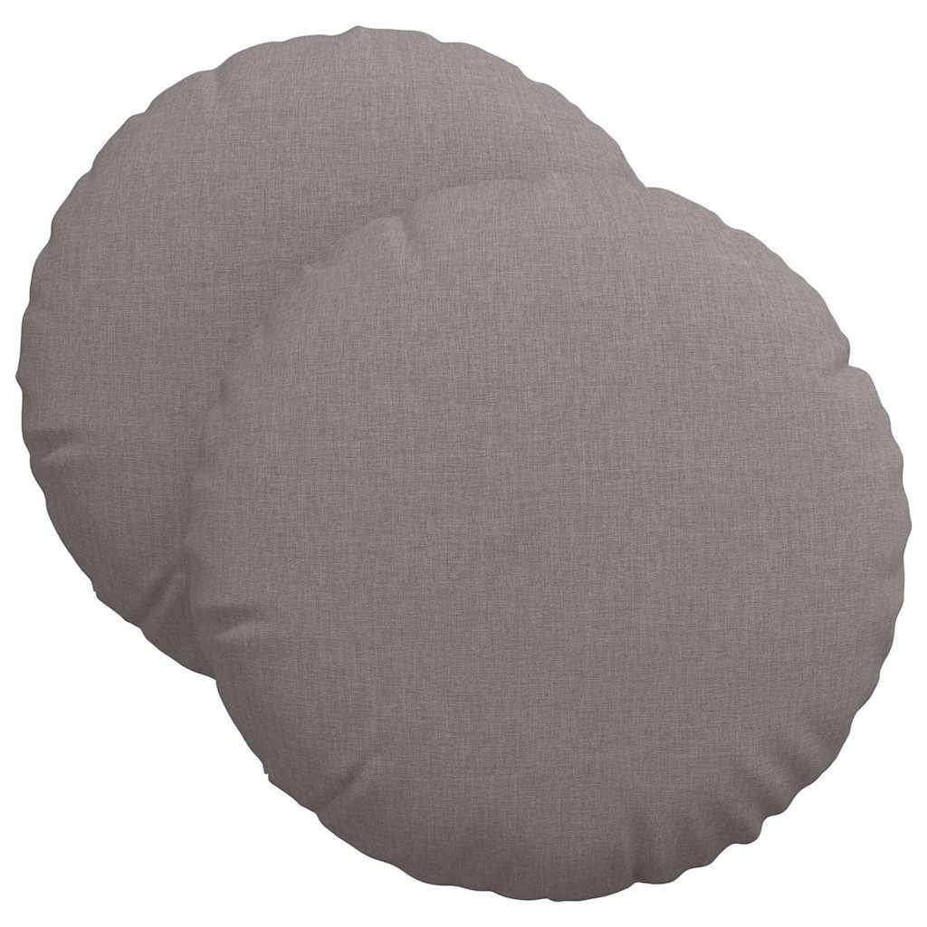 Zitkussens 2 pcs Taupe Ø40 x 13 cm Stof