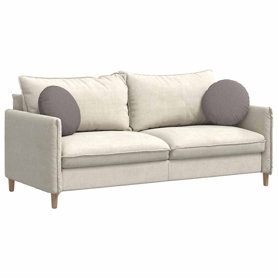 Zitkussens 2 pcs Taupe Ø40 x 13 cm Stof