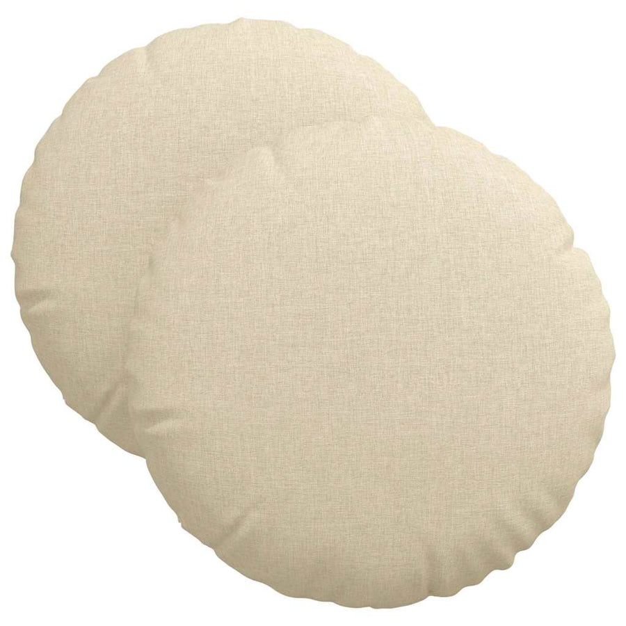 Zitkussens 2 pcs Crème Ø40 x 13 cm Stof