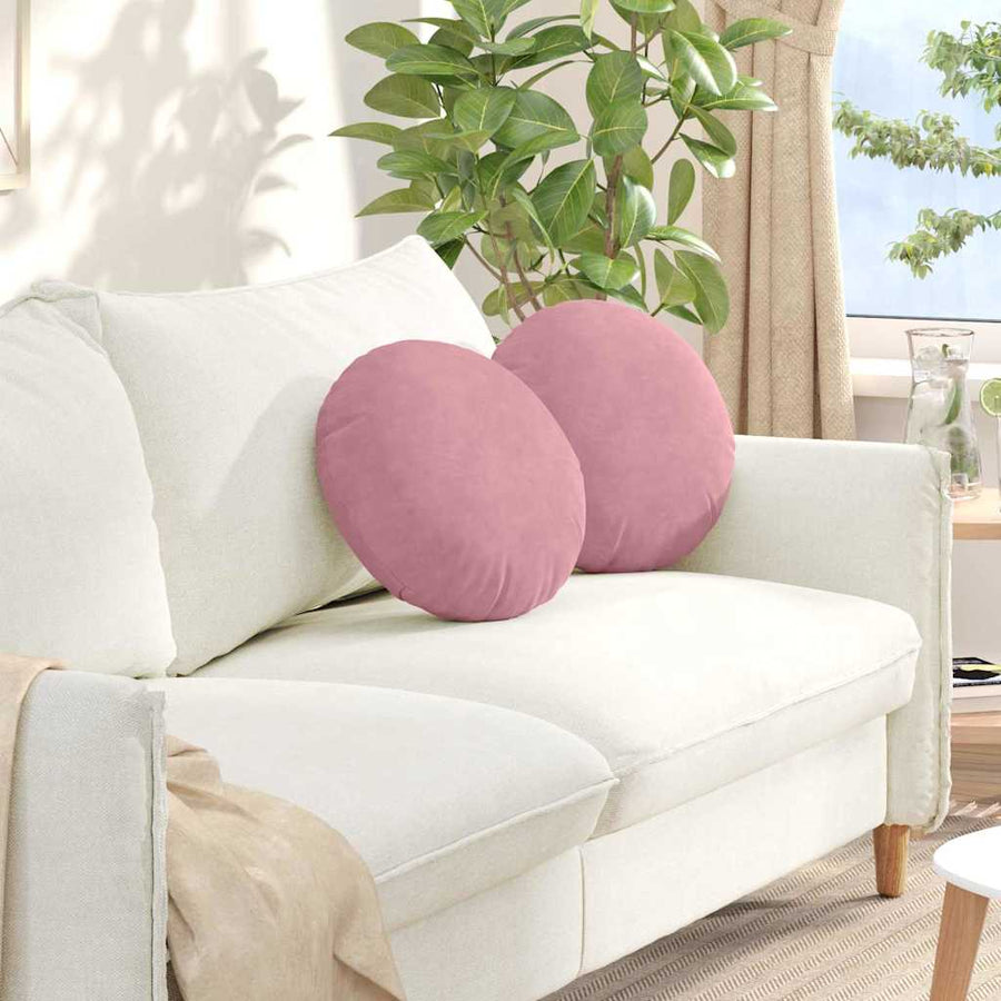 Zitkussens 2 pcs Roze Ø 40 x 13 cm Fluweel