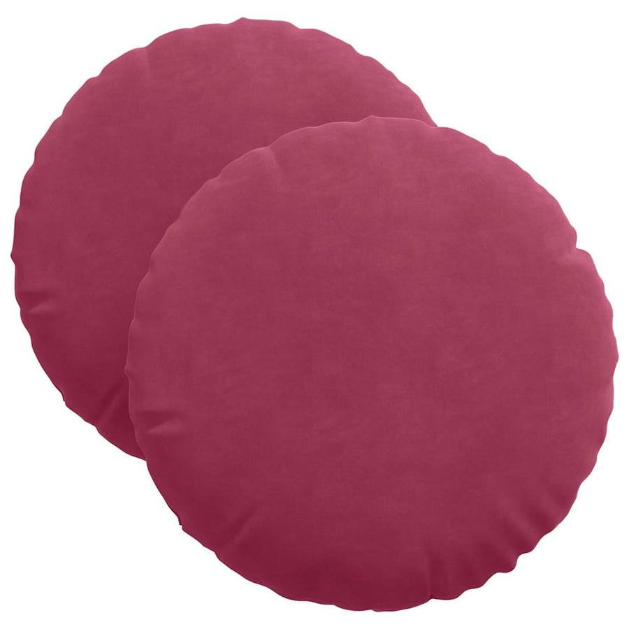 Zitkussens 2 pcs Wijnrood Ø 40 x 13 cm Fluweel