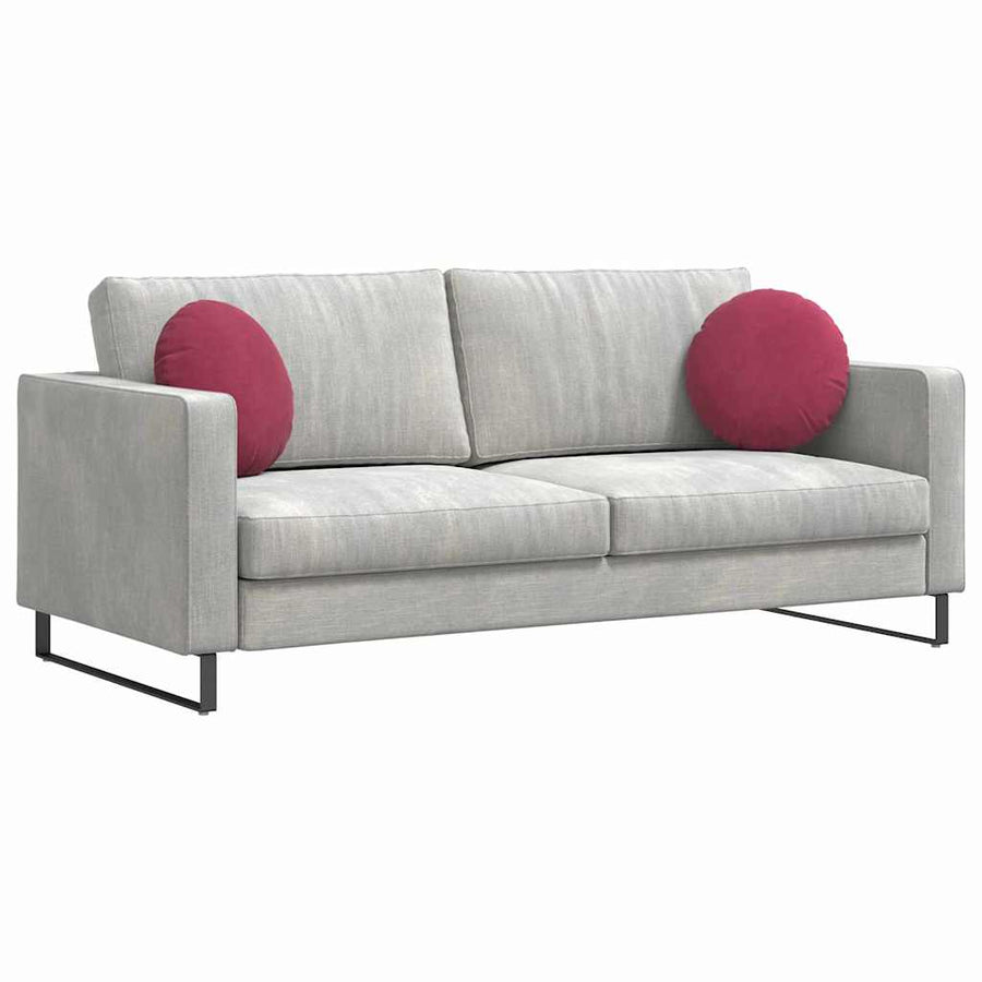 Zitkussens 2 pcs Wijnrood Ø 40 x 13 cm Fluweel