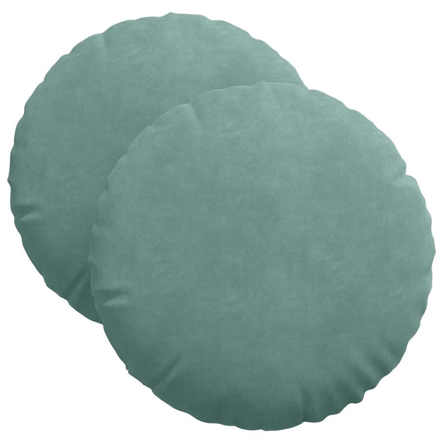 Zitkussens 2 pcs Zeegroen Ø 40 x 13 cm Fluweel