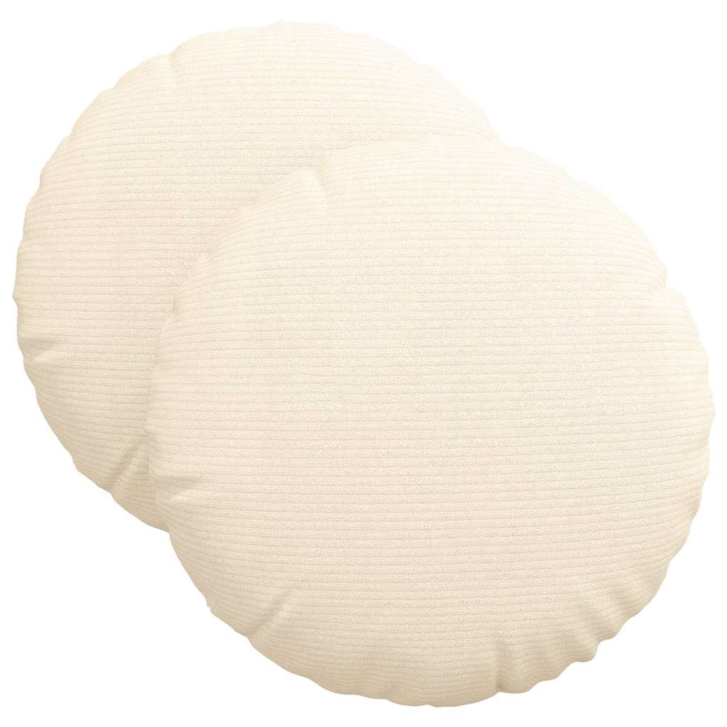 Zitkussens 2 pcs Crème Ø 40 cm Katoen Stof