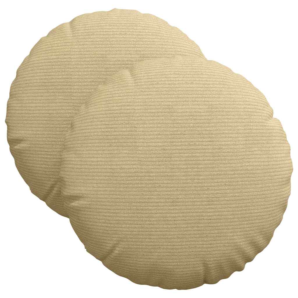 Zitkussens 2 pcs Grijs groen Ø 40 cm Katoen Stof