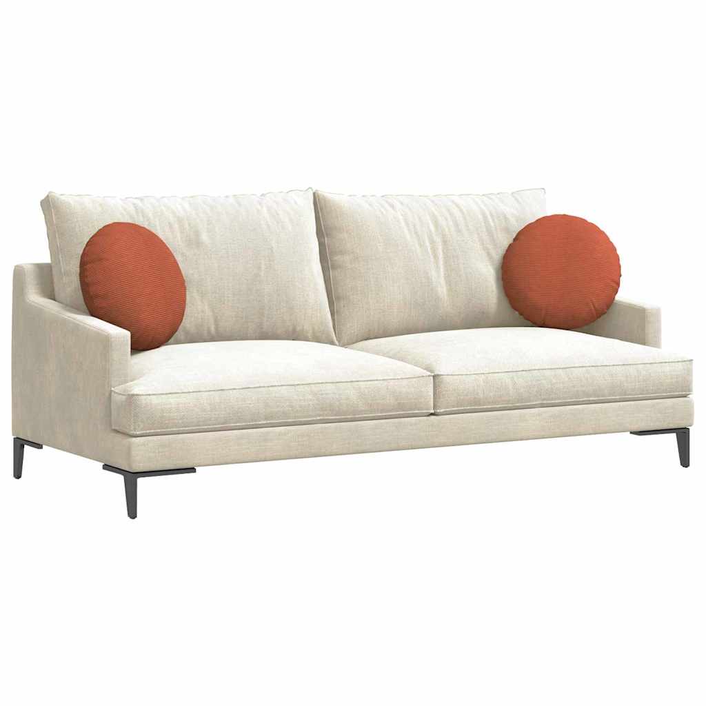 Zitkussens 2 pcs Rood-oranje Ø 40 cm Katoen Stof