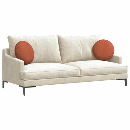 Zitkussens 2 pcs Rood-oranje Ø 40 cm Katoen Stof