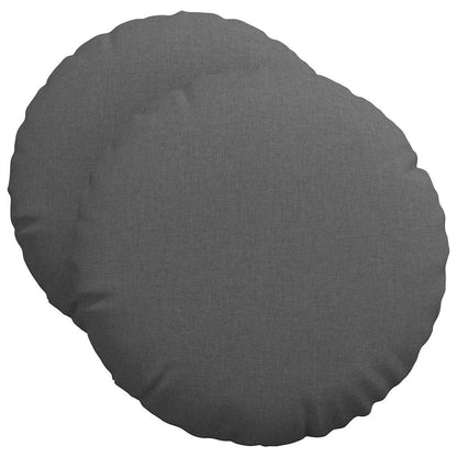 Zitkussens 2 pcs Donkergrijs Ø50 x 19 cm Stof