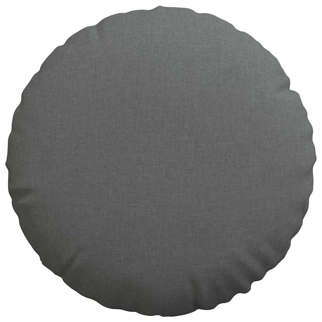 Zitkussens 2 pcs Donkergrijs Ø50 x 19 cm Stof