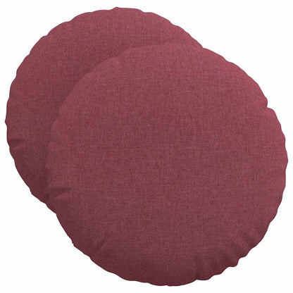 Zitkussens 2 pcs Wijnrood Ø50 x 19 cm Stof