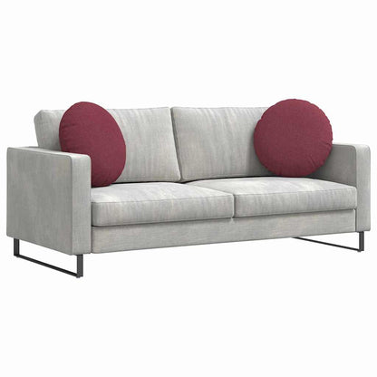 Zitkussens 2 pcs Wijnrood Ø50 x 19 cm Stof