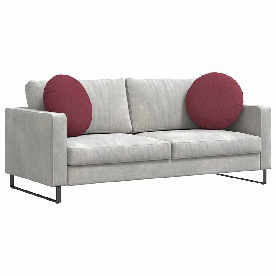 Zitkussens 2 pcs Wijnrood Ø50 x 19 cm Stof