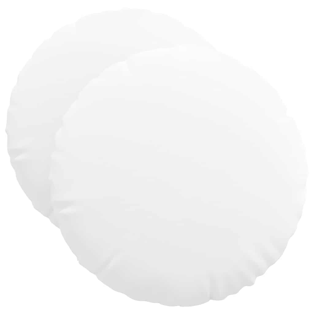 Zitkussens 2 pcs Wit Ø50 x 19 cm Stof