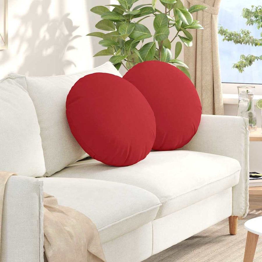 Zitkussens 2 pcs Rood Ø50 x 19 cm Stof