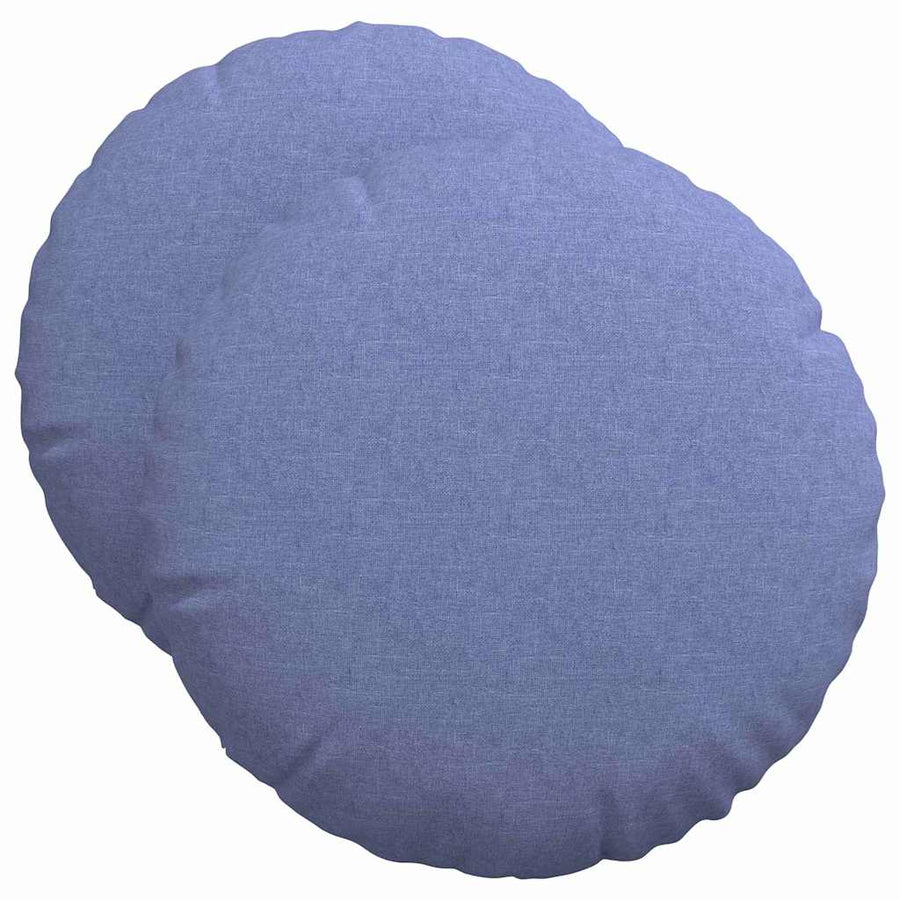 Zitkussens 2 pcs Jeans Blauw Ø50 x 19 cm Stof